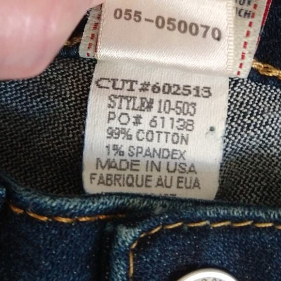 True Religion Joey Super T Flare Jeans Size 27 Y2K Twisted Inseam Flap Pockets - Picture 3 of 12